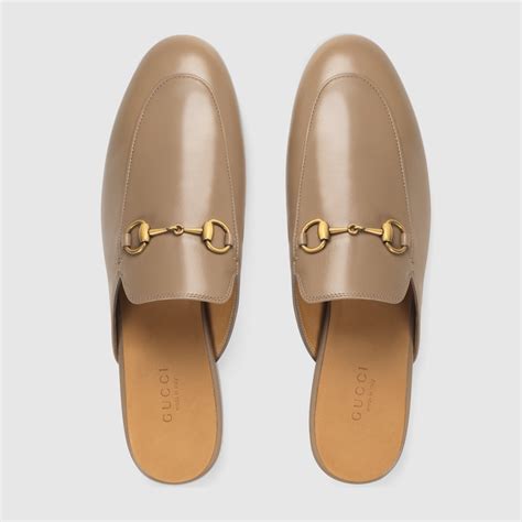 Gucci Women's Princetown Leather Slippers 